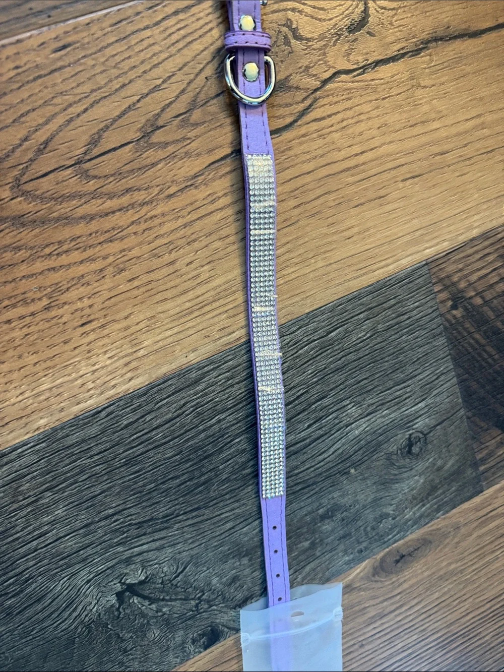 Small Lavender Rhinestone Dog Collar - Stylish Pet Accessory